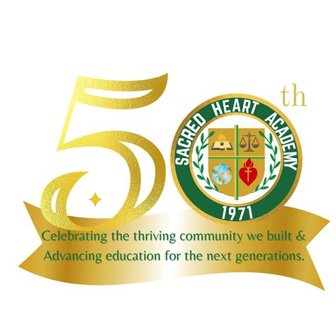 sacred heart academy of novaliches logo|50th Anniversary .